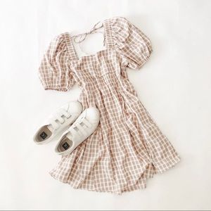 Carly Jean Los Angeles Gingham Babydoll Dress